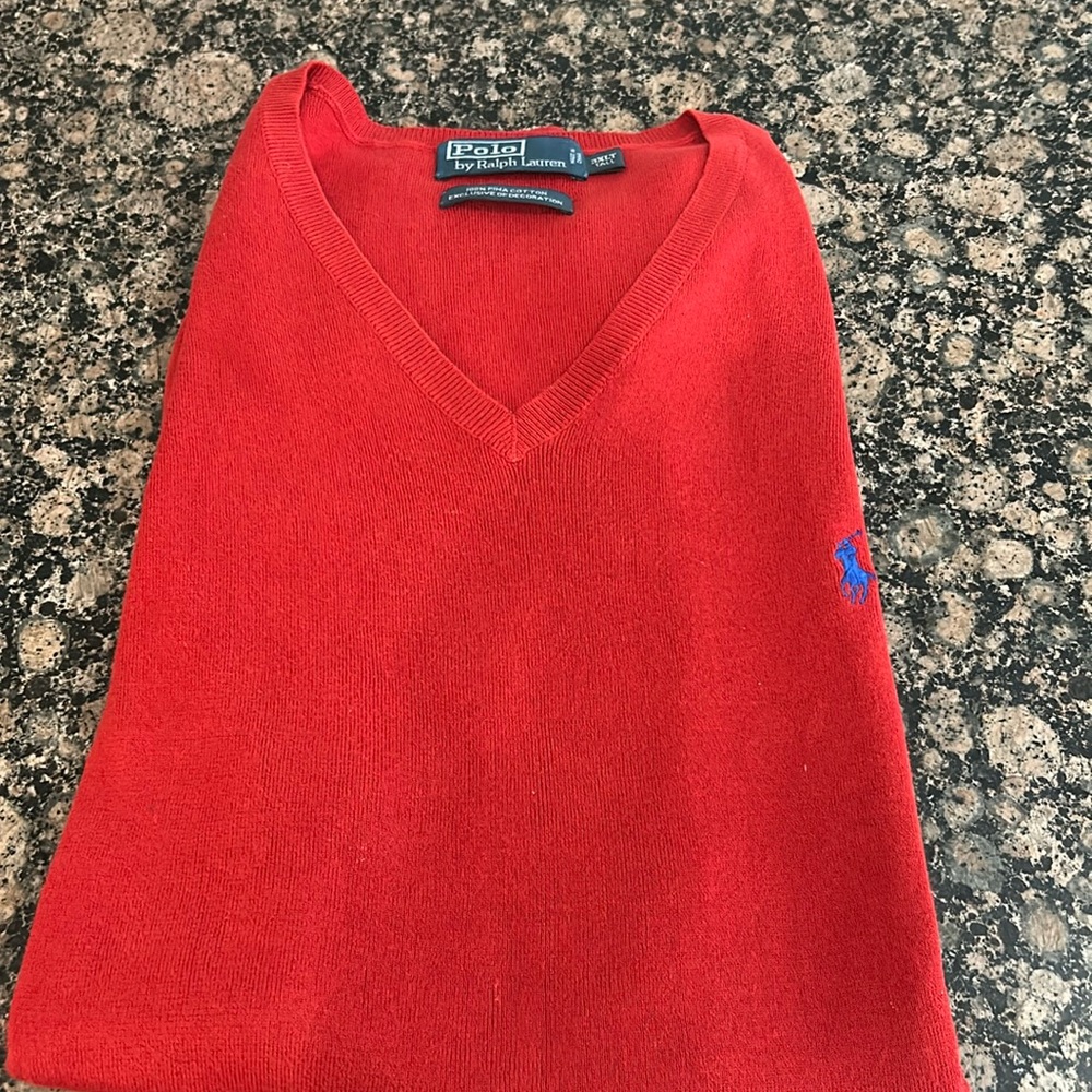 Polo vest sweater.  Great color.  Hardly worn